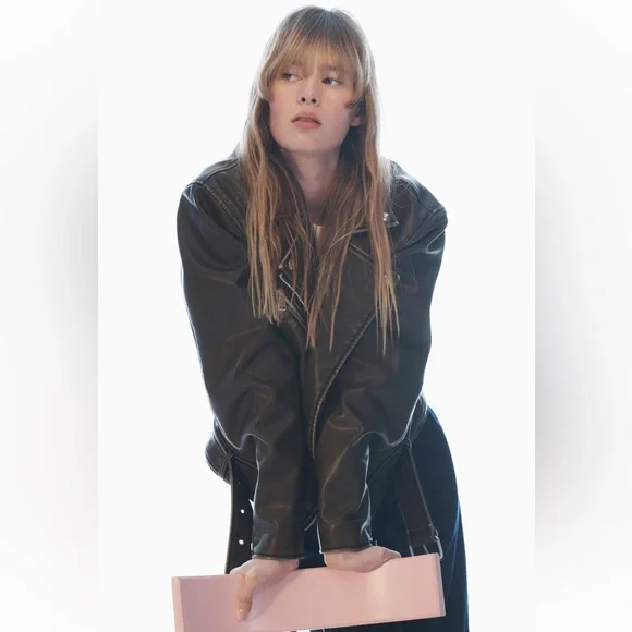 ✨SALE✨ ZARA FAUX LEATHER BIKER JACKET ✨SALE✨
